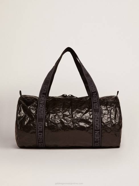Golden Goose hombres Bolsa de deporte negra star collection con estrellas blancas laterales 6846844
