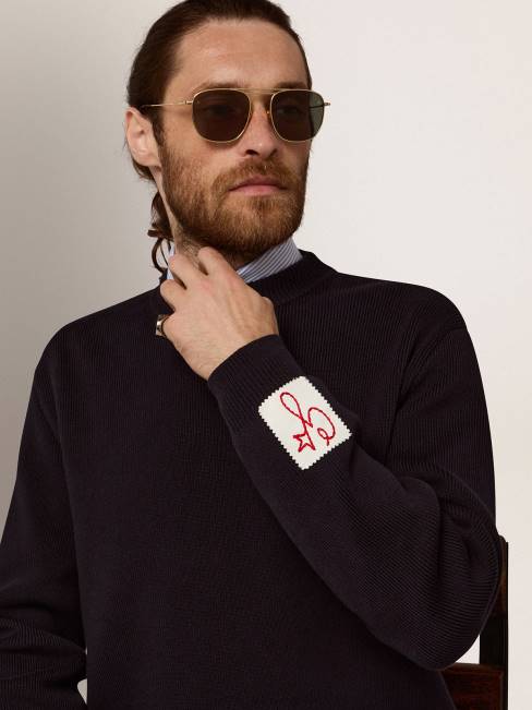 Golden Goose hombres montura solar estilo roger aviator con montura dorada y lentes verdes 6846309