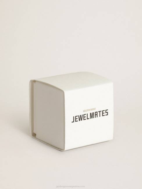 Golden Goose hombres Anillo de la colección Timeless Jewelmates en color plata envejecida. 6846835