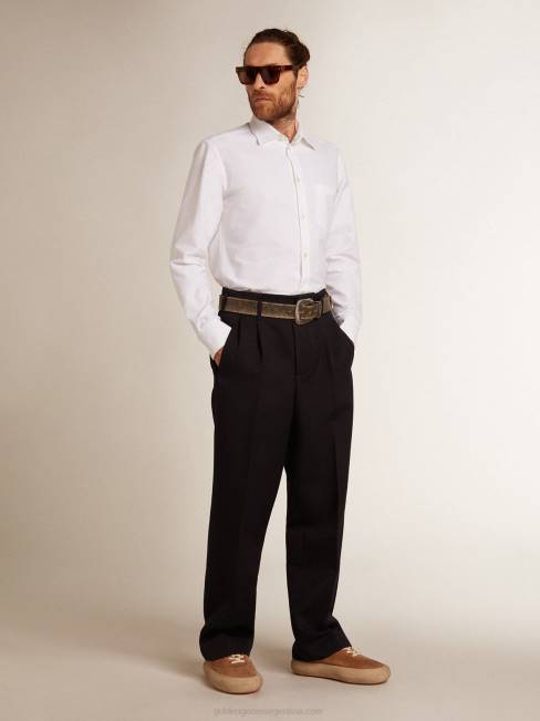 Golden Goose hombres camisa blanca de algodón 6846724