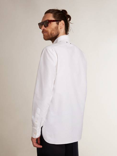 Golden Goose hombres camisa blanca de algodón 6846724