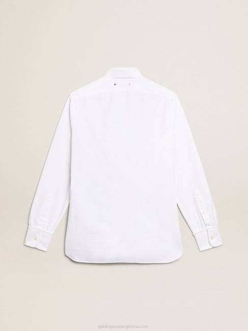 Golden Goose hombres camisa blanca de algodón 6846724