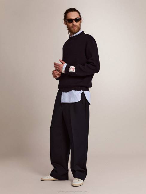 Golden Goose hombres camisa rayas azul claro candy 6846712