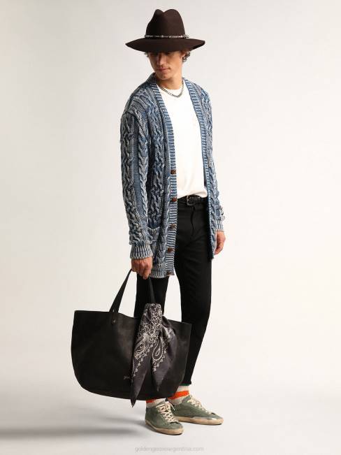 Golden Goose hombres camiseta colección travel blanca con doble estampado lila 6846695