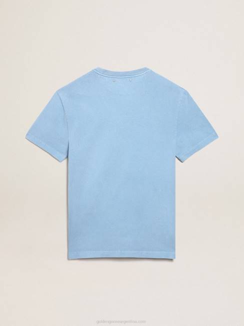 hombres camiseta de la colección Journey en azul puerto con misterio de ganso dorado negro en contraste sobre el estampado Golden Express 6846747