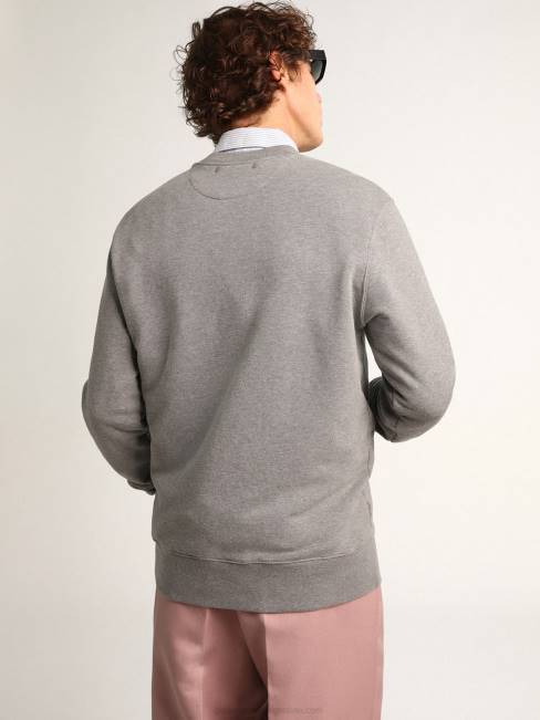 hombres sudadera gris de la colección journey con letras en contraste dorado turquesa 6846767