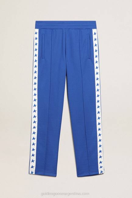 Golden Goose hombres Joggers azul brillante con estrellas en los costados 6846737