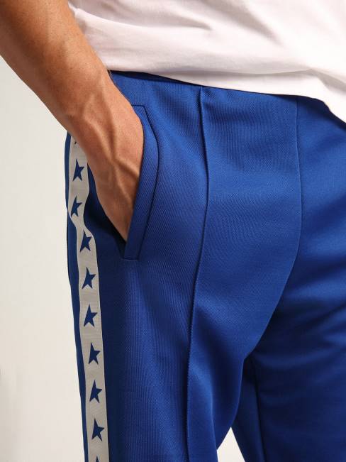 Golden Goose hombres Joggers azul brillante con estrellas en los costados 6846737