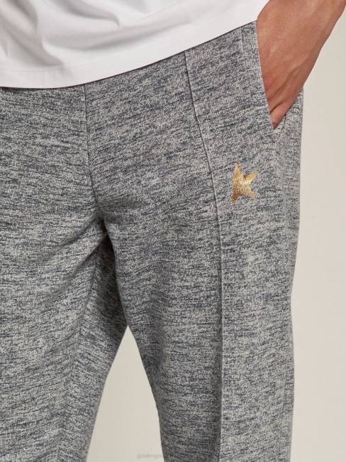 Golden Goose hombres Joggers grises con estrella dorada delante 6846778