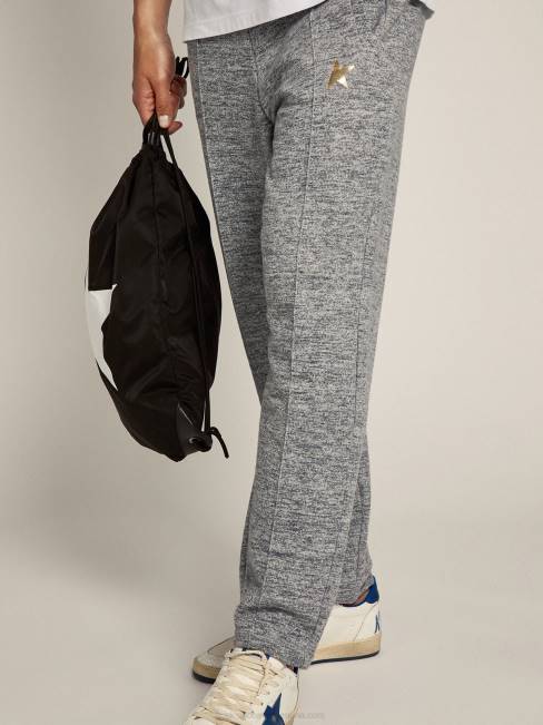 Golden Goose hombres Joggers grises con estrella dorada delante 6846778