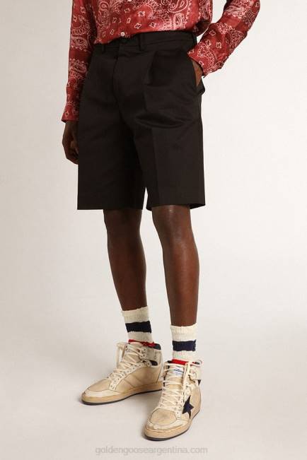 Golden Goose hombres bermudas de algodón negro 6846823