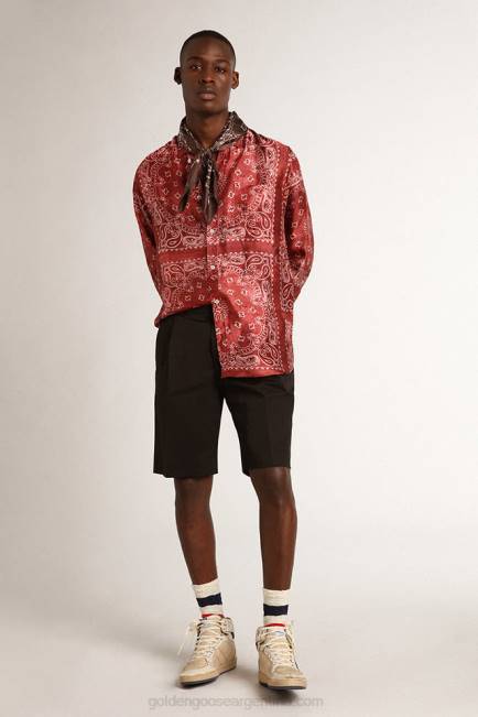 Golden Goose hombres bermudas de algodón negro 6846823