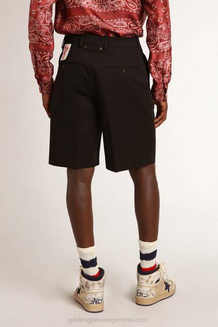 Golden Goose hombres bermudas de algodón negro 6846823