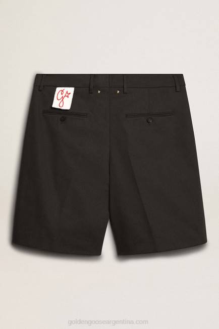 Golden Goose hombres bermudas de algodón negro 6846823