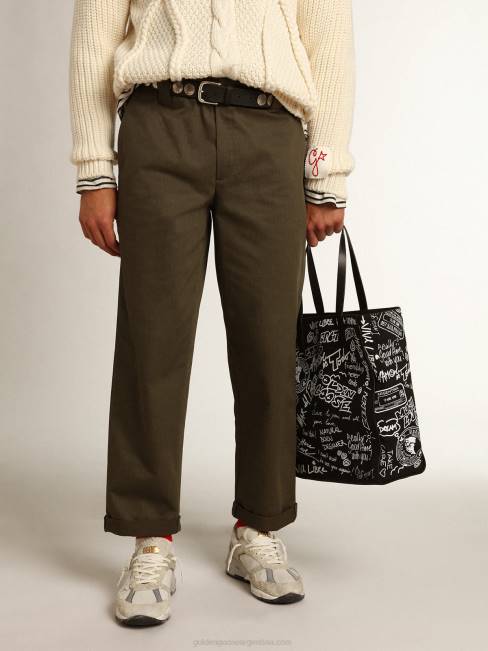 Golden Goose hombres chinos colección verde militar 6846726