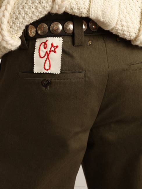 Golden Goose hombres chinos colección verde militar 6846726