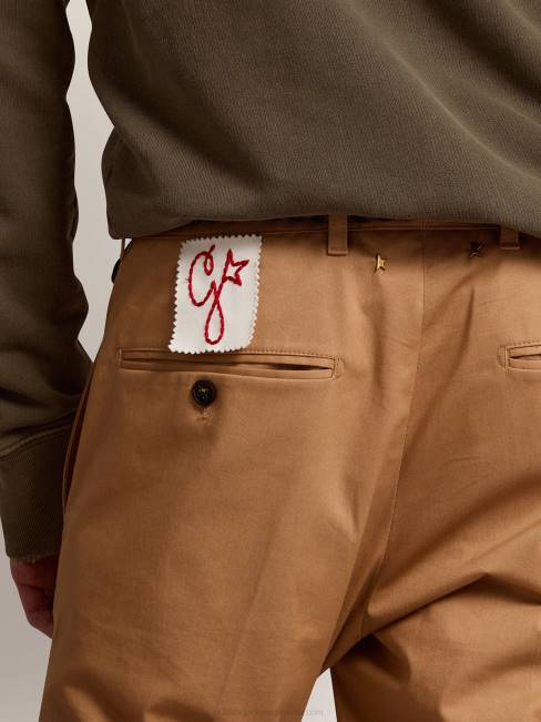 Golden Goose hombres colección chinos de algodón beige 6846771