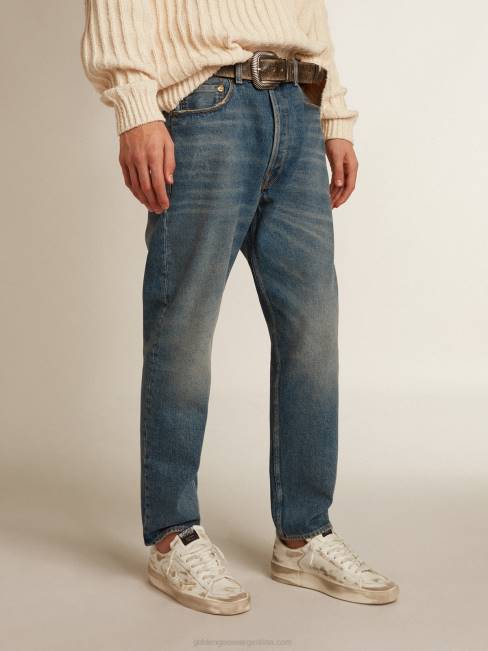 Golden Goose hombres colección jeans slim fit con lavado medio 6846740