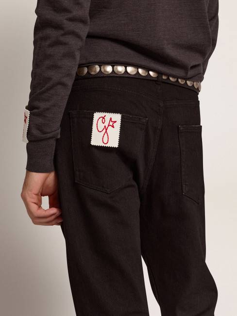 Golden Goose hombres vaqueros pitillo negros 6846760