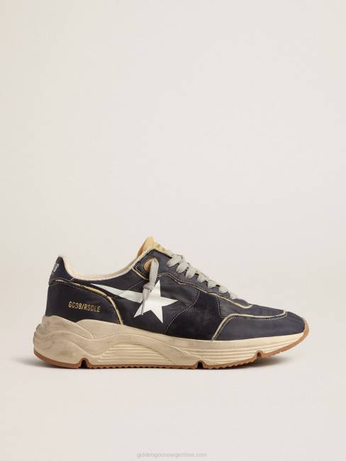 Golden Goose hombres suela de running de nailon azul con estrella blanca estampada 6846652