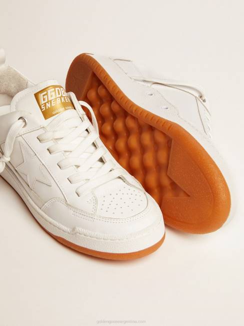 Golden Goose hombres zapatillas sí de piel blanco óptico 6846596