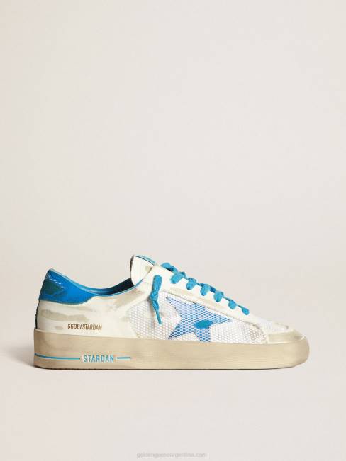 Golden Goose hombres zapatillas stardan blancas y celestes 6846548