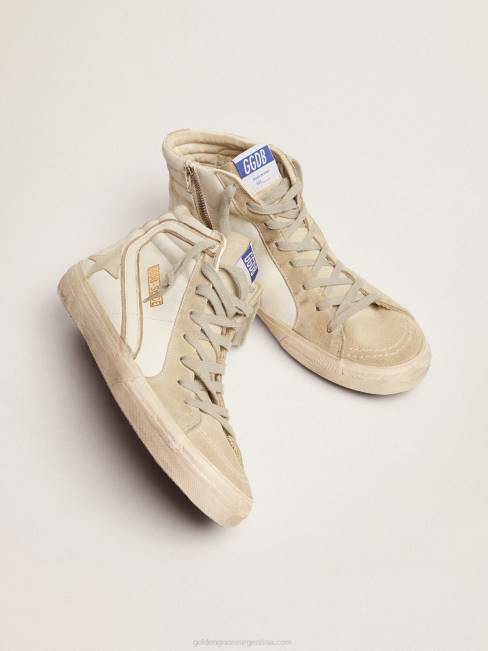 Golden Goose hombres zapatillas deportivas blancas de piel y ante 6846528
