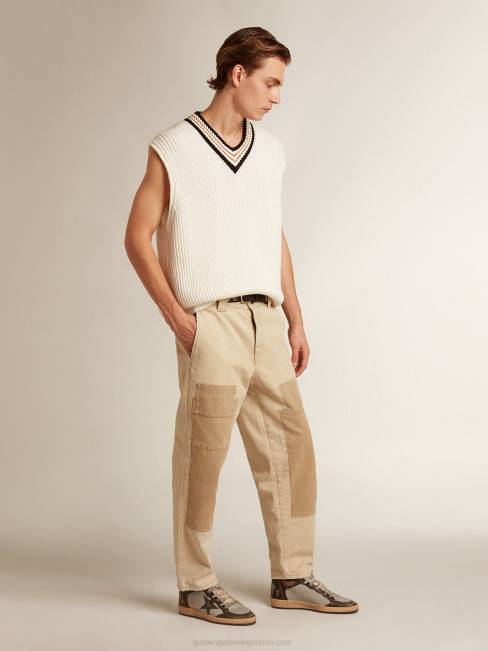 Golden Goose hombres bola estrella en cuero gris y negro con estrella negra 6846667