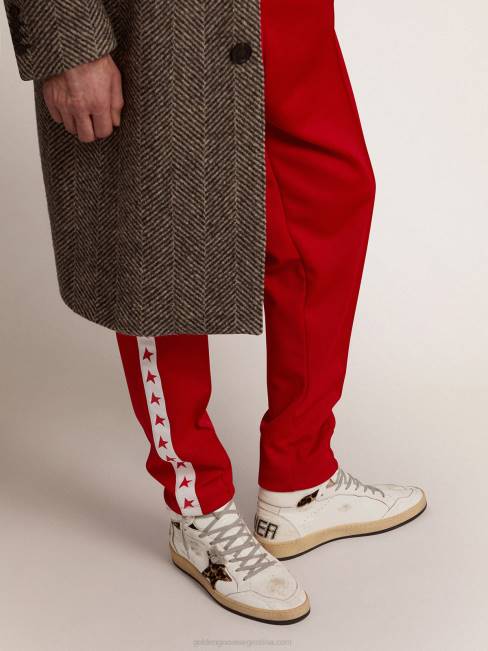 Golden Goose hombres zapatillas sky-star con firma en el tobillo e inserciones de piel de potro con estampado de leopardo 6846593