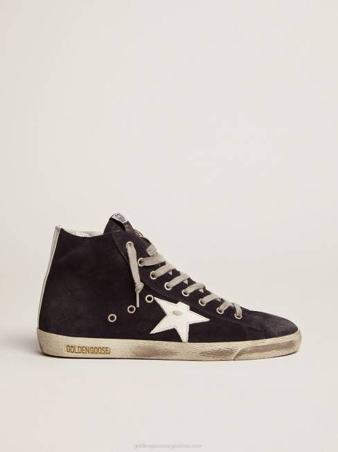 Golden Goose hombres zapatillas francy de piel con estrella de piel y refuerzo en el talón 6846521