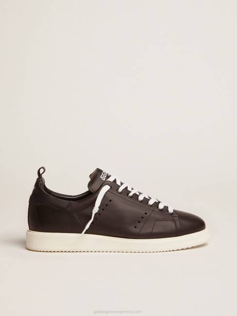Golden Goose hombres zapatillas starter de piel total black 6846525