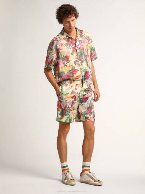 Golden Goose hombres zapatillas super-star de piel blanca con inserciones de ante gris tórtola y letras negras por toda la superficie 6846511