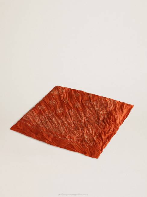 Golden Goose mujer bufanda color óxido con estampado paisley de puntos 6846357