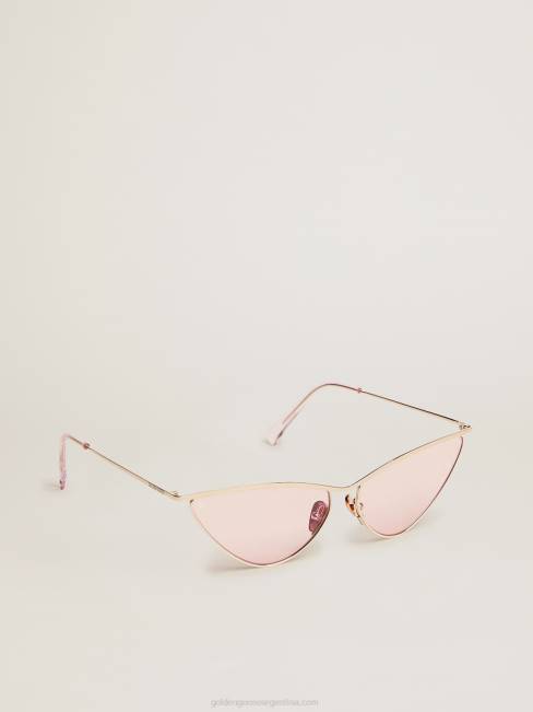 Golden Goose mujer Gafas de sol estilo ojo de gato scarlett con montura en oro rosa y lentes rosas 6846321