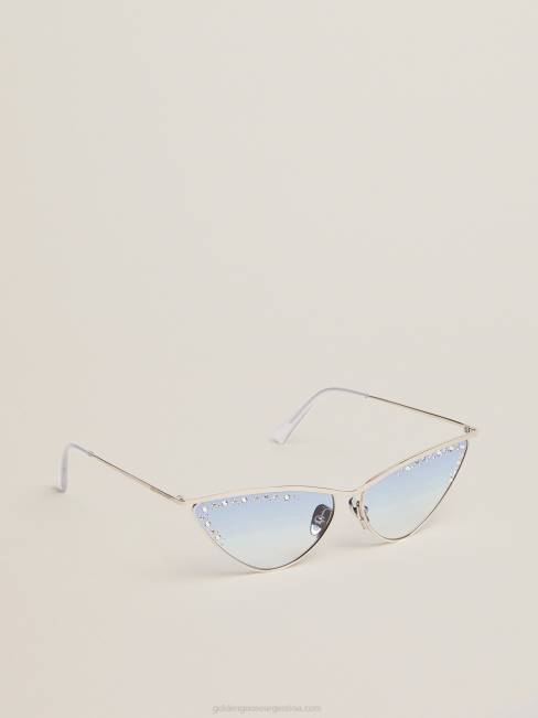 Golden Goose mujer Gafas de sol estilo ojo de gato scarlett con montura plateada y cristales 6846312