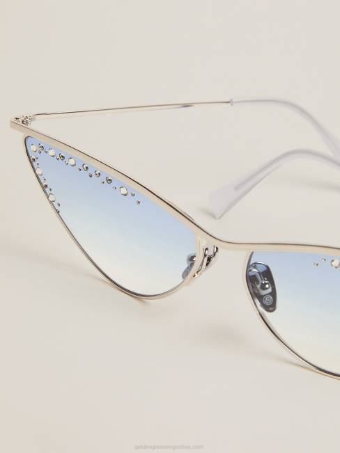 Golden Goose mujer Gafas de sol estilo ojo de gato scarlett con montura plateada y cristales 6846312
