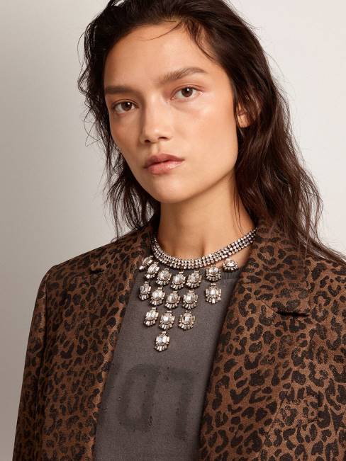 Golden Goose mujer Collar de la colección deco jewelmates en color oro viejo con cristales en forma de gota baguette 6846295