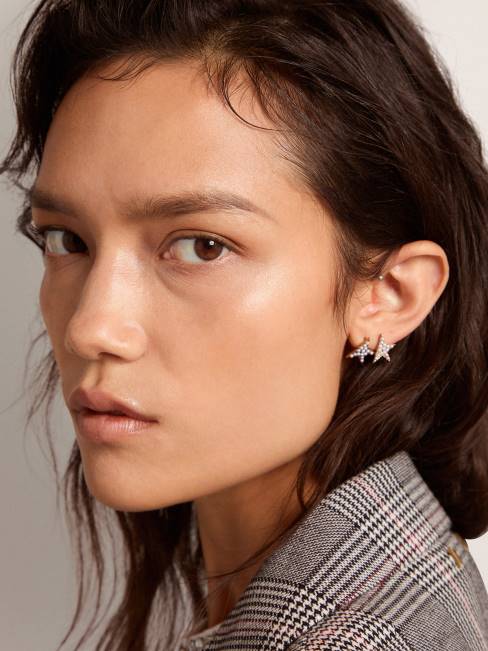 Golden Goose mujer Pendientes de botón de la colección star jewelmates en color oro viejo con abalorios decorativos 6846344