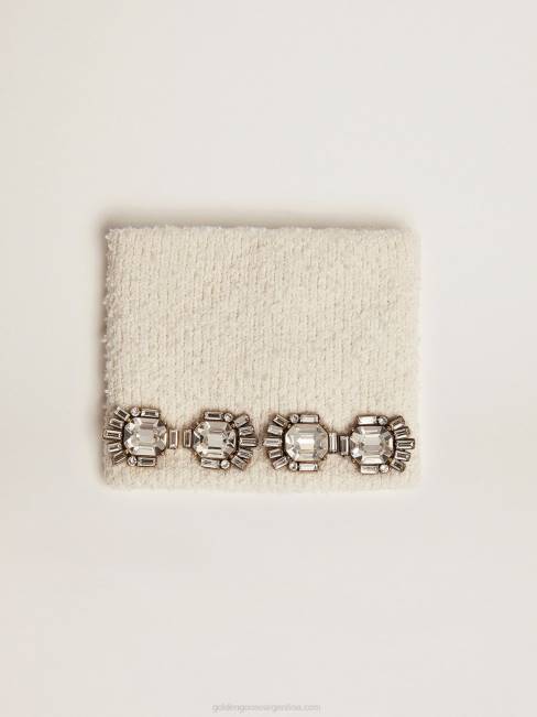 Golden Goose mujer brazalete de la colección jewelmates deco blanco con cristales en forma de baguette 6846328