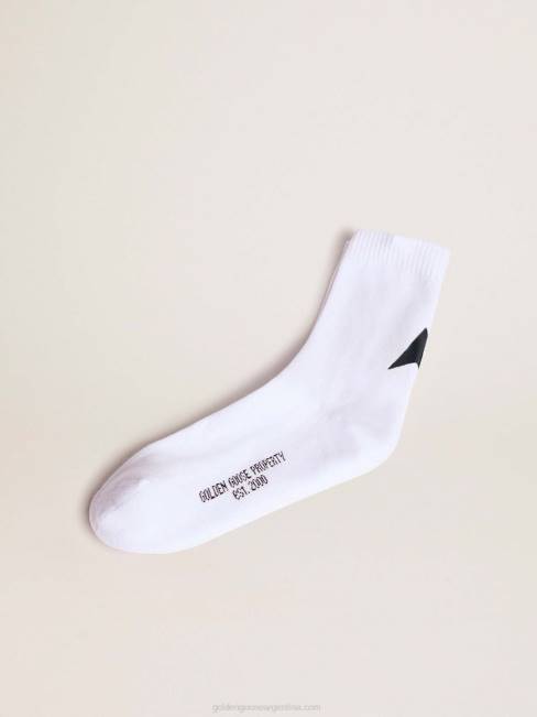 Golden Goose mujer calcetines colección estrella blanca con estrella negra a contraste 6846315