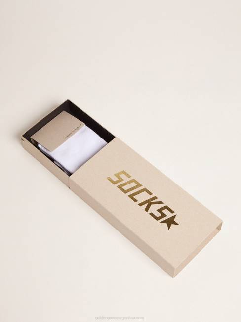 Golden Goose mujer calcetines colección estrella blanca con estrella negra a contraste 6846315