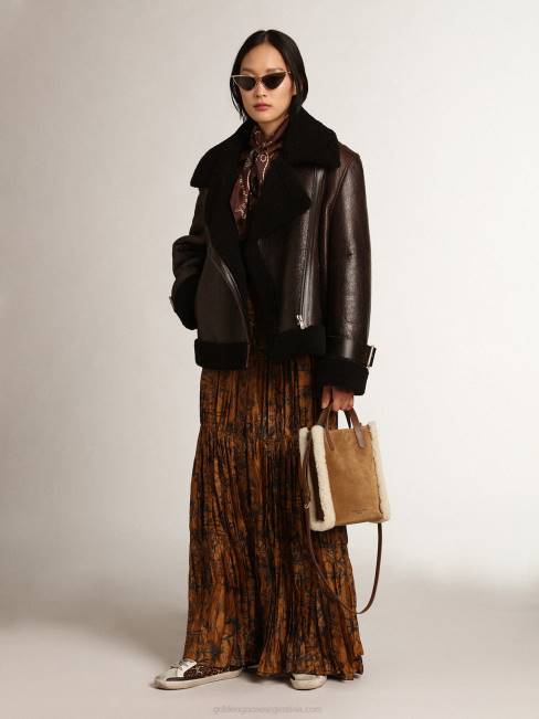 Golden Goose mujer Minibolso california de piel de ante con ribete de borrego 6846457