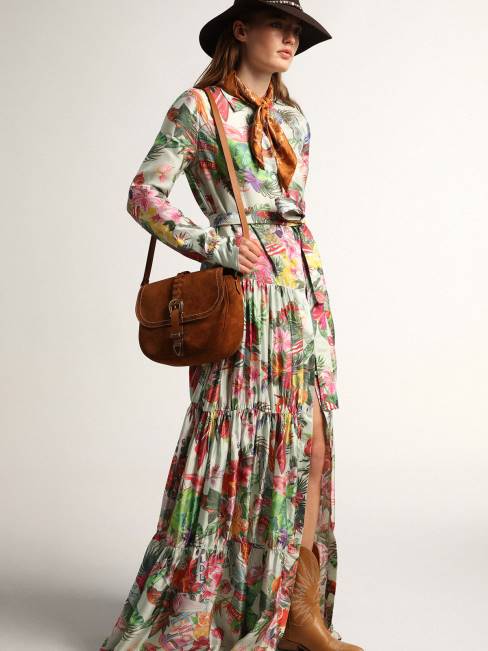 Golden Goose mujer bolso rodeo mediano de ante color ron 6846469