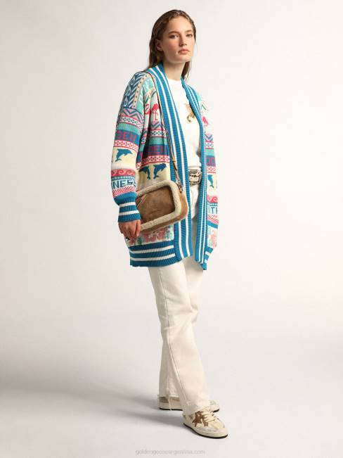 Golden Goose mujer bolso estrella elaborado en piel serraje con ribete de borrego 6846477