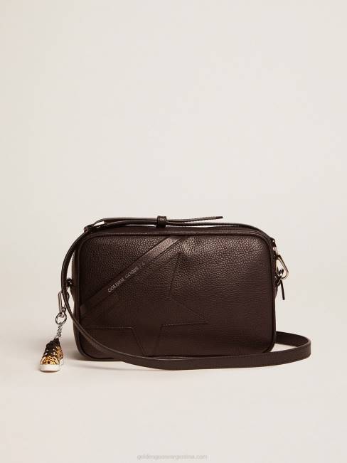 Golden Goose mujer bolso estrella negro elaborado en piel martillada 6846451