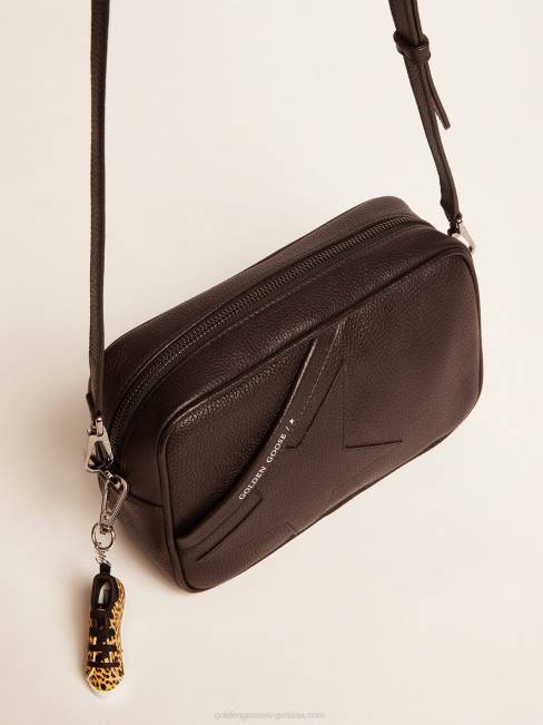 Golden Goose mujer bolso estrella negro elaborado en piel martillada 6846451