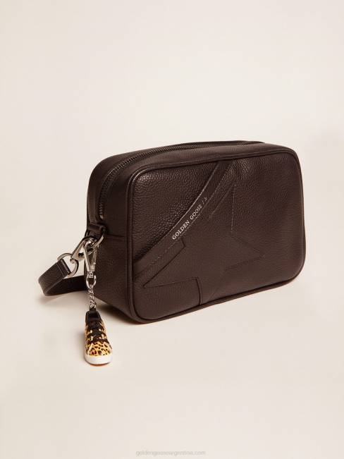 Golden Goose mujer bolso estrella negro elaborado en piel martillada 6846451