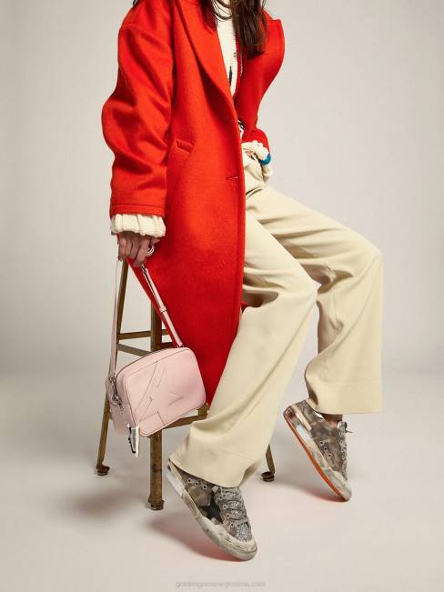 Golden Goose mujer bolso star de piel martillada rosa cuarzo con estrella tono sobre tono 6846483