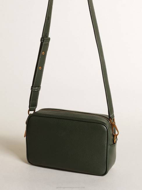 Golden Goose mujer bolso star de piel verde oscuro con estrella tono sobre tono 6846444