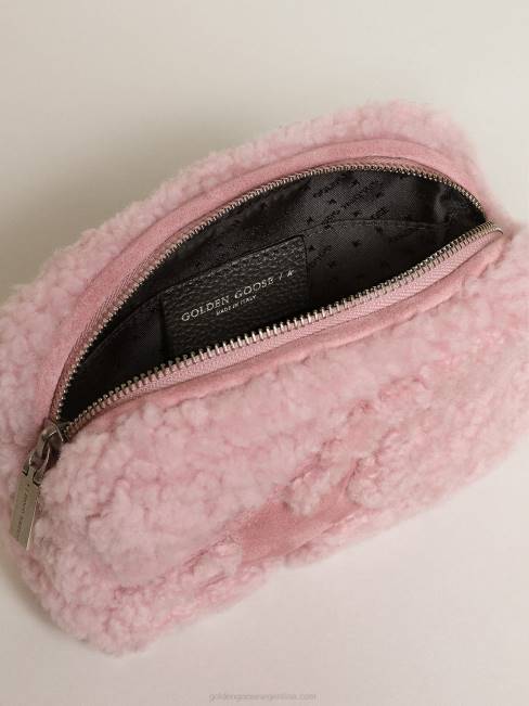 Golden Goose mujer bolso mini estrella de borrego rosa con estrella de ante 6846447